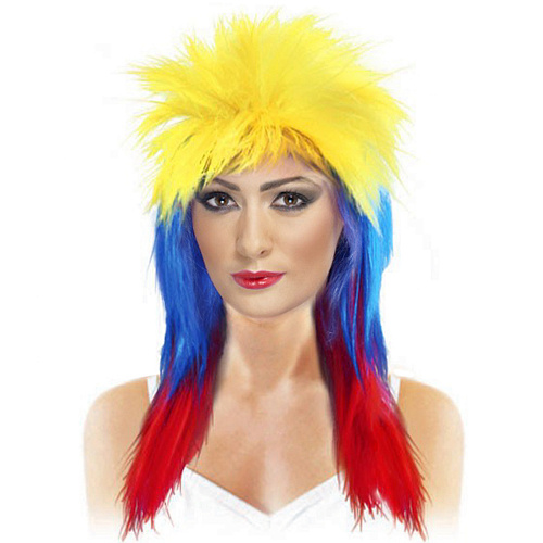 Разноцветный карнавальный парик